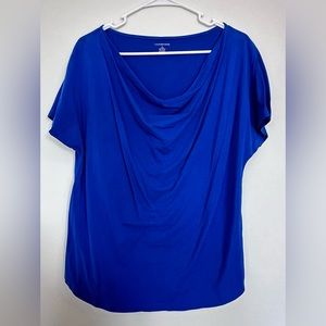 Lands End drape neck top size L